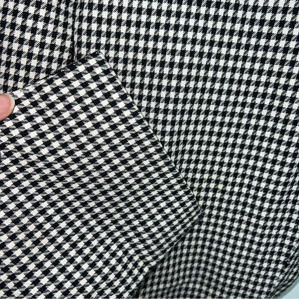 Banana Republic Sloan Houndstooth Ankle Pants Size 10 Workwear Chic Black White